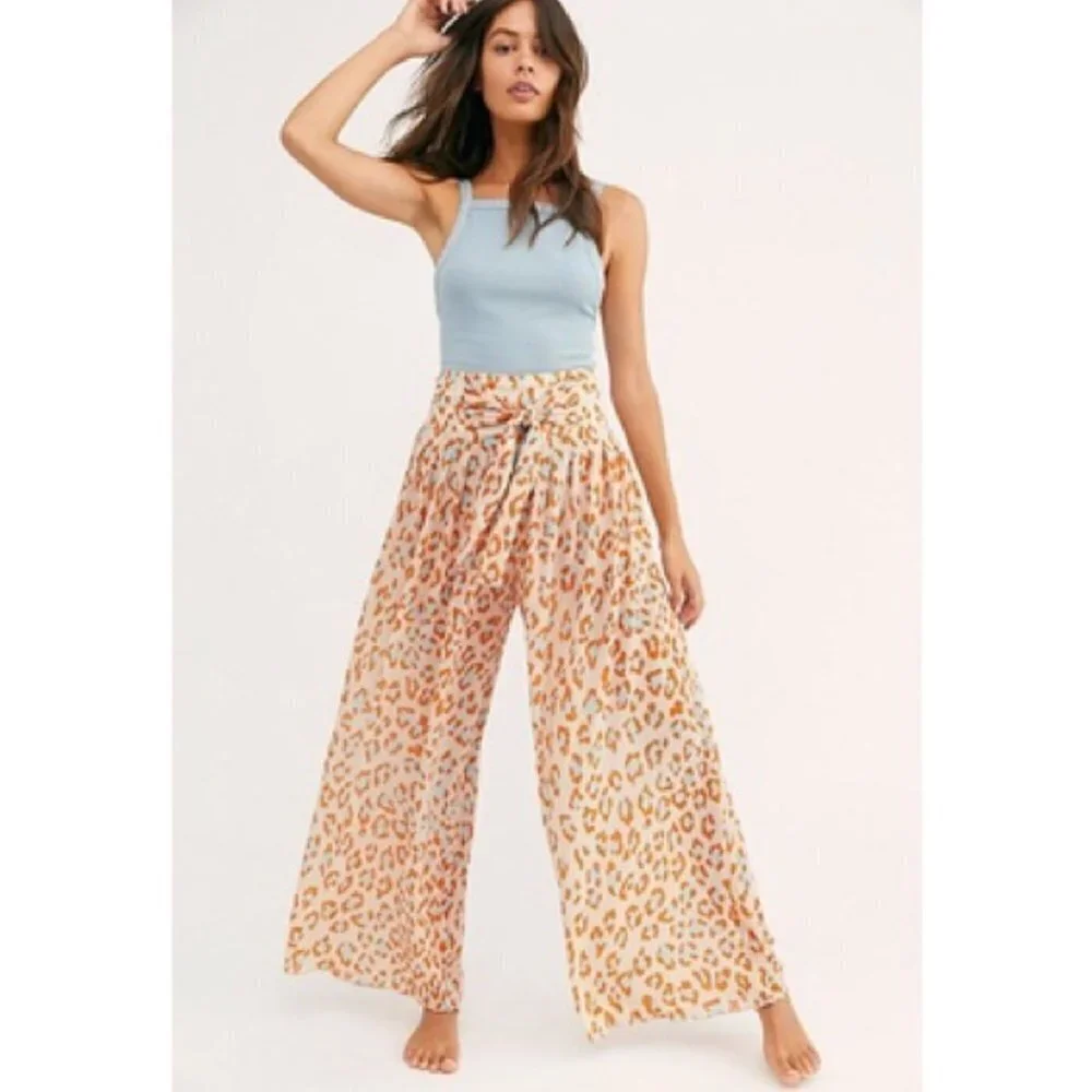 Free People Wake Up Pants Wide Leg High Waist